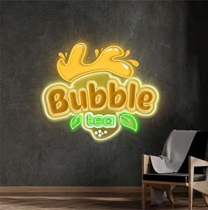 Bubble Tea Led <b>Neon</b> <b>Sign</b> Powered LED <b>Neon</b> <b>Sign</b> Decor for Home BUBBLE TEA <b>Wall</b> <b>Neon</b> Light Wholesale - Product Image 2