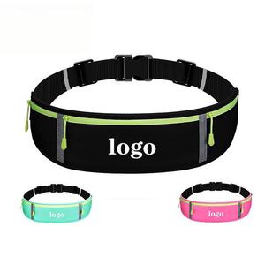 Sac banane imprimé de logo personnalisé <span class=keywords><strong>ceinture</strong></span> réglable sac de hanche de taille en tissu imperméable de course à l'extérieur - Product Image 1