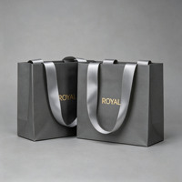 Sac de shopping en papier avec film mat doux au toucher et logo personnalisé, sac de transport pour emballage cadeau imprimé sur mesure