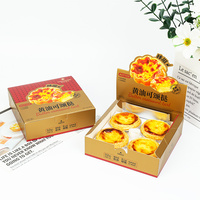 Boîte à tartelettes en papier de qualité alimentaire avec logo personnalisé, finition mate et lamination UV, emballage pour pâtisserie, desserts, tartelettes, boîte pliante en papier