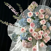 Tissu plissé transparent en gros pour la décoration de mariages, événements, fêtes, anniversaires, toiles de fond et arrangements floraux artificiels