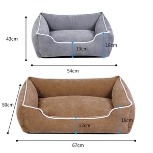 정형 메모리 폼 애완 동물 침대 럭셔리 방수 애완 동물 소파 대형 쿠션 개 침대 - Product Image 5