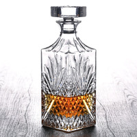 Bouteilles en verre transparent personnalisées avec gravure de marque, bouteilles en verre vides pour le bourbon, emballage professionnel pour spiritueux destiné aux importateurs de liqueurs