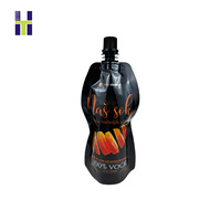 Pochette d'emballage en plastique personnalisée pour les boissons de jus de fruits et le lait debout avec gravure