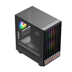 Tốt Nhất Bán Chất Lượng Cao Máy Tính Để Bàn Chơi Game PC Trường Hợp HD USB3.0 ATX Trường Hợp Máy Tính Với Thiết Kế Bằng Gỗ Và Ba Cầu Vồng Fan Hâm Mộ - Product Image 3