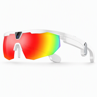 Lunettes de sport intelligentes avec caméra HD 8MP, assistant IA, commande vocale, commande tactile, légères, étanches, contrôle par application, lecteur de musique
