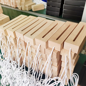 Rectangle Crystal Beech Wood Plug-In <b>LED</b> Display Base <b>USB</b> Nightlight with Resin Warm <b>Light</b> Stand 3D Rustic Design Handmade ODM - Product Image 5