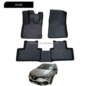 Nouveauté 2025, arrivée exclusive, tapis de sol de <span class=keywords><strong>voiture</strong></span> 3D en TPE écologique, vente flash pour Clio V - Product Image 1