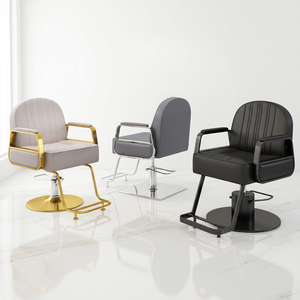 Silla de Barbería Moderna Negra en Oferta, Silla de Peluquería con Elevación, Muebles de Belleza, Silla de Barbería, Equipo de Salón de Belleza - Product Image 1
