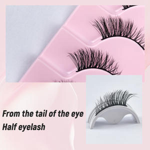 <span class=keywords><strong>Cils</strong></span> naturels 3D courbés en <span class=keywords><strong>demi</strong></span>-bande de haute qualité, 10 paires, effet œil de renard, <span class=keywords><strong>faux</strong></span> <span class=keywords><strong>cils</strong></span> pour le maquillage - Product Image 3