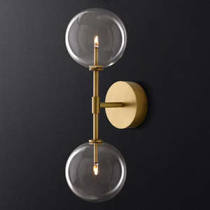 Moderne Luxuriöse Nordische Postmoderne Hotel-Wandleuchte Vintage Restaurierung Lange Glas-Hardware LED-Lichtquelle für Schlafzimmer - Product Image 2