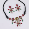 ชุดเครื่องประดับสตรีสไตล์คลาสสิกแบบชนเผ่าดอกไม้ทำด้วยมือสร้อยคอเดซี่พร้อมต่างหูลูกปัดหลากสี - Product Image 2