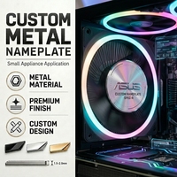 Disipador de Calor para Computadora, Duradero, de Aluminio Anodizado, con Placa de Identificación Metálica, Acabado Brillante con Efecto Rayos de Sol y Bordes Biselados