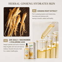 Sérum Visage Huileux au Collagène, Acide Hyaluronique, Nicotinamide et Acide Azélaïque 24K Or, 100ml, Marque Privée OEM/ODM pour Lifting Facial et Soin de la Peau