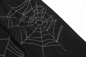 Vendita all'ingrosso Jeans a ragnatela di tendenza High Street Custom taglie forti da uomo alla moda di marca Street Trend Design Sense <span class=keywords><strong>pantaloni</strong></span> estivi a gamba larga - Product Image 6