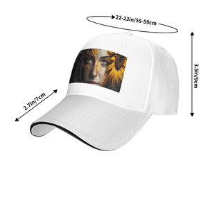 Image personnalisée Casquette de baseball de luxe en velours à 5 panneaux à bord incurvé Style américain à la mode Lettre imprimée sportive Couvre-chef sublimé en caoutchouc - Product Image 3