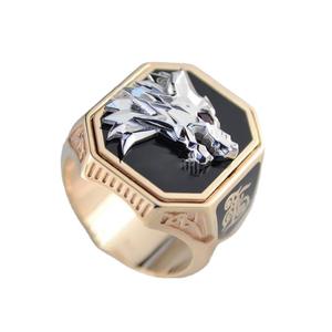Gold Animal Shape Men's <b>Ring</b> <b>Wolf</b> Design Alloy Jewelry Gift Fashion <b>Rings</b> - Product Image 3