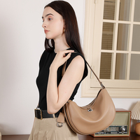 Sac Hobo en Cuir Multi-usages Classique Mat en Forme de Croissant Grande Capacité Décontracté Quotidien Voyage pour Femmes Fournisseur OEM