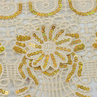 Nouvelle dentelle florale 3D personnalisable avec paillettes, ruban brodé brillant pour la confection de vêtements, Tiras De Bordado