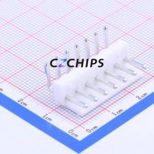 B7PS-VH(LF)(SN) Wire-to-Board Pin Header Bent Lead Through Hole,P=3.96mm Connector 1x7P 3.96mm Right Angle Insert VH - Product Image 1