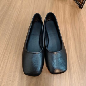 Ballerines à bout carré en cuir véritable, chaussures plates pour femmes, toutes saisons, couleur unie, confortables, style classique - Product Image 4