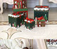 Caja de regalo de Navidad, decoración de Navidad, adornos de escena de vacaciones
