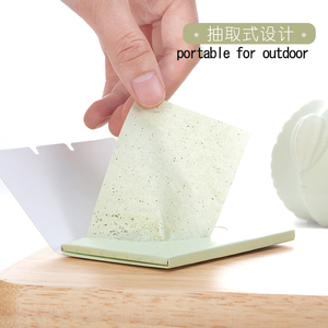กระดาษควบคุมน้ำมันแต่งหน้า100ชิ้น,แผ่นดูดซับน้ำมันโลโก้แบบกำหนดเอง - Product Image 5
