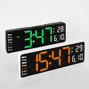 Wholesale Large Digital Wall Clock Remote Control Temp Date Week Display <b>Timer</b> Countdown Table Wall-mounted Dual Alarms LED - Product Image 5