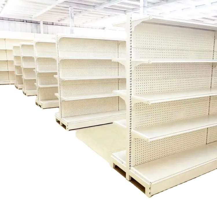 Custom gondola shelving double-sided rack supermarket shelves design pharmacy shelves for retail store