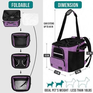 Free Sample Dog Bike Basket, Soft-Sided Ventilated Dog Bike Carrier <b>Backpack</b>, Dog Pet Bicycle Basket for Bike Handlebar, <b>cat</b> - Product Image 2