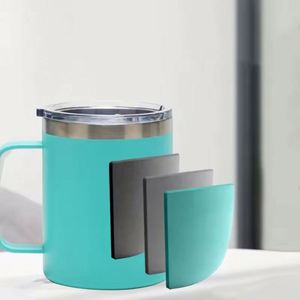 Mug de voyage isotherme 14oz en acier inoxydable à double paroi sous vide, réutilisable, avec poignée et couvercle, logo et couleur personnalisables, pour la rentrée scolaire - Product Image 3