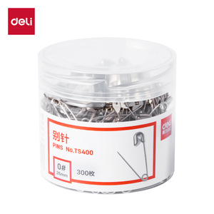 Deli Pins 26mm 0# 300pcs Metal Safety Pins For Office And Study Use - Product Image 1