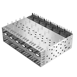 754775001 754775101 à travers trou presse Fit <span class=keywords><strong>240P</strong></span> 2x6 EMI blindé SFP Cage avec connecteur SFP - Product Image 2