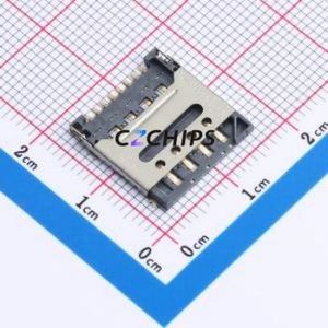 SIM20320-8P311-H15 SIM Card Connector SMD Connector Flip Cover Type Micro SIM Card Card Holder 1.5mm - Product Image 1