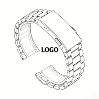 Bracelet de montre de luxe respirant HANSON en alliage de titane et alliage de zinc en acier inoxydable, usiné avec précision par CNC, garantie 60 ans