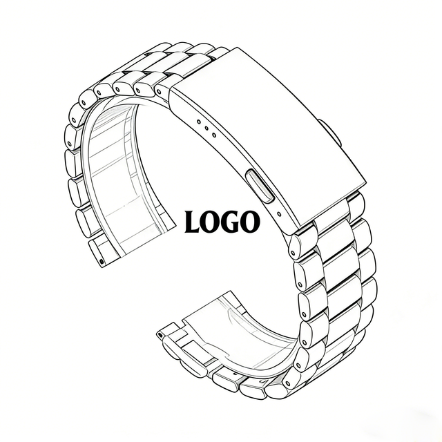 HANSON 60-Year Custom Titanium Alloy & Stainless Steel Zinc Alloy Breathable Luxury Watch Band with High-Precision CNC Machining