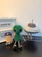Couverture en peluche Alien de l'espace série limitée JC Korea, en peluche courte, taille 0-20 cm pour enfants et adultes