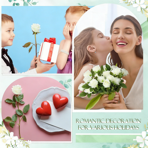 ดอกกุหลาบประดิษฐ์ ผ้าไหมสี<span class=keywords><strong>ง</strong></span>าช้า<span class=keywords><strong>ง</strong></span> ช่อ 24 ดอก สำหรับตกแต่ง<span class=keywords><strong>ง</strong></span>านแต่ง<span class=keywords><strong>ง</strong></span>าน สีขาวอมเทา จำนวนมาก - Product Image 6