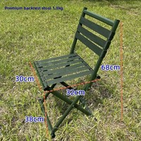 Tabouret pliant personnalisable en métal style train - Banc de pêche portable et robuste avec dossier épais pour extérieur et usage domestique