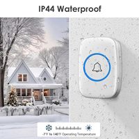 Timbre Inalámbrico Moderno con 60 Tonos de Llamada y 5 Niveles de Volumen, Alcance de 300M, Kit de Timbre Digital para Seguridad del Hogar