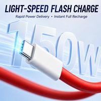 Kabel Pengisian Cepat Terjalin 150W 13A Arus Tinggi Tahan Lama USB C Kabel Data Kompatibel dengan Ponsel Berdaya Tinggi