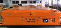 AGV omnidirectionnel de levage de 120 tonnes de capacité, applications dans l'industrie éolienne, véhicule robotisé à guidage automatique