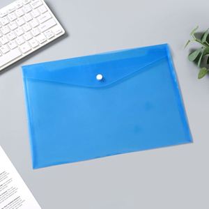 Good Quality Transparent Color Plastic Poly Envelopes A5 Clear File Bags <b>Document</b> <b>Folders</b> Organizers with Snap Button - Product Image 5