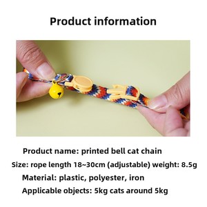 Venta al por mayor, cómodo, antiasfixia, suministros de decoración para mascotas, <span class=keywords><strong>Collar</strong></span> trenzado para gatos y gatitos con campana segura para perros - Product Image 4