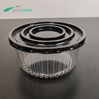 Boîte à gâteau en plastique PET transparent de 9 pouces de haut Emballage de dessert rond jetable avec couvercle en dôme pour fêtes et anniversaires
