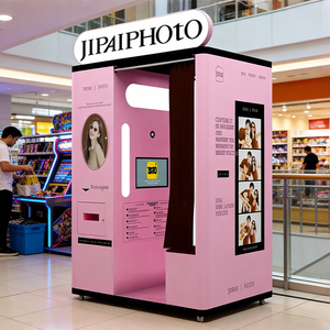 Cabina Fotografica di Lusso Ispirata allo Stile Scandinavo JIPAI, Photo Booth All-in-One con Stampante Fotografica LED Polaroid - Product Image 1