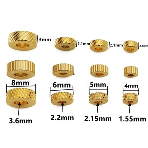 Gold-Plated Stainless Steel Textured Disc <b>Spacer</b> Beads | Jewelry Making Supplies | DIY Bracelet & Necklace Accessories - Product Image 3