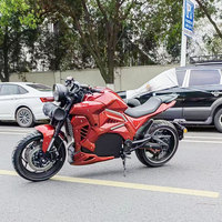 Exportation directe de Chine vers l'Europe et les États-Unis : Moto électrique haute puissance Big Devil 5000W, vitesse maximale 110 km/h, pneus extra larges