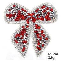 6cm taille fantaisie coloré décoratif strass arc Patch Applique pour étui de téléphone portable