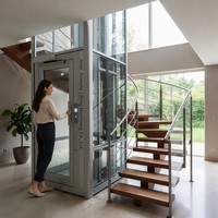 Petit ascenseur domestique en acier au carbone, ascenseur électrique pour villa résidentielle, plateforme verticale, ascenseur pour fauteuils roulants pour personnes handicapées et personnes âgées